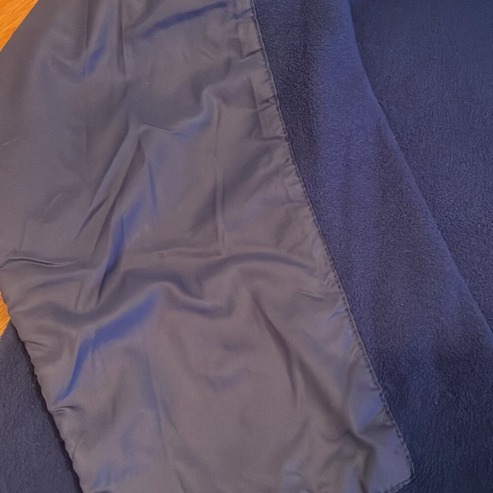 POLO RALPH LAUREN MEN'S Blue fleece with mixed material on elbows 1/4 ZIP - Picture 5 of 8
